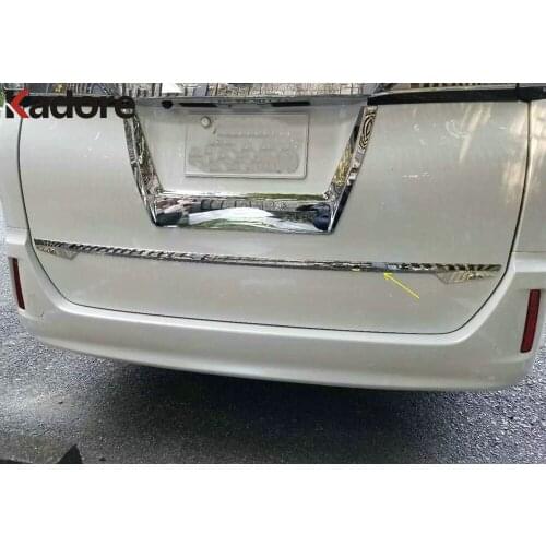 For Toyota Voxy Noah R80 2017-2019 Rear Trunk Lid Cover Trim Car License Plate Frame Accessories Tailgate Boot Protection Strip