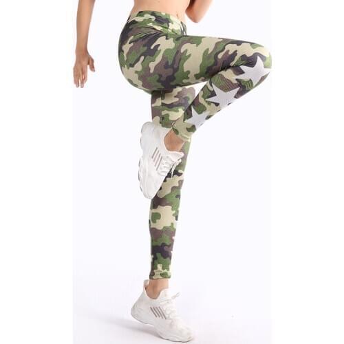 Zohra Fashion Workout Leggings Sport Women Fitness Running Femme Gym Leggings Camouflage Printing Womens Pants Wholesale