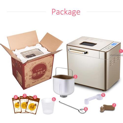 DIY bread machine DL-TM018 automatic dough kneading machine Multi-function intelligent bread roaster 25 menu/13h timing 1PC