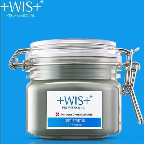 WIS Green Clay Facial Mask Minerals Oil Control Acne Treatment Deep Cleansing Shrink Pores Remove Blackheads Skin Care Products
