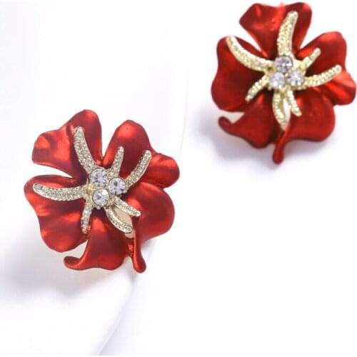 Muylinda Fashion Elegant Flame Bird Studs Earrings and Cute Bird Rhinestone Rose Flower Ear Studs for Women Daily Party Jewelry