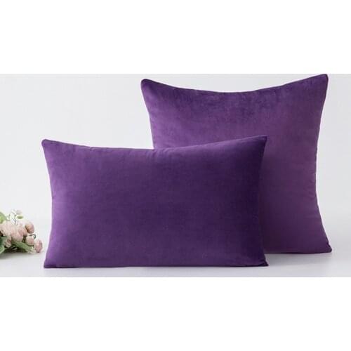 Soft Velvet Pillow Cases Throw Pillow Covers Navy Blue Yellow Purple Pink Green Decorative Pillow Covers Luxurious Home Decor