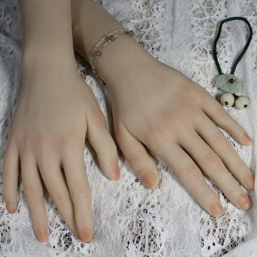Set of 2 Flexible Bendable Mannequin Hand, Nail Art Training Practice Ring Jewelry Display Holder - Multi Functional