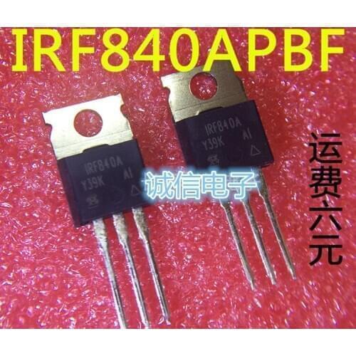 100%NEW 30PCS IRF840APBF IRF840A 8A/500V Field effect tube MOS TO-220