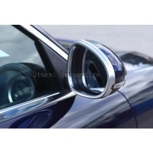 New!! For Alfa Romeo Giulia 2017 ABS Matte Chrome Side Rearview Mirror Frame Cover Trim Set of 2pcs Car Accessories