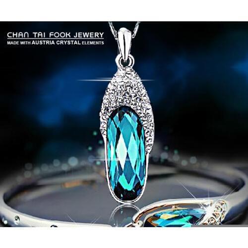 IREACESS New Genuine SWA Element Austrian Crystal wedding Necklace & Bracelet jewelry sets women