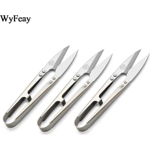 Top Quality Stainless Steel Cutting Sewing Scissors Shears DIY Cross Stitch Embroidery Tailors U Thread Scissors Fabric Scissor