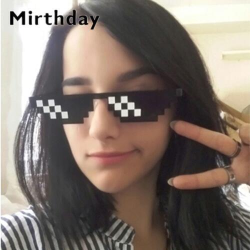 Deal With It Glasses 8 bits MLG Mosaic Pixel Sunglasses Men Women Dealwithit Thug Life Popular Around World Eyewear Lunette