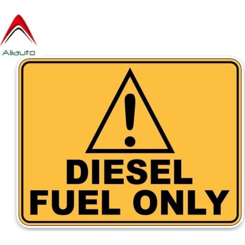 Aliauto Warning Car Sticker Caution Diesel Fuel Only Accessories Fashion Funny Retro-reflective Waterproof Decals PVC,13cm*10cm