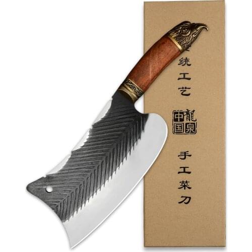 High Carbon Steel 9.5'' Inch Chopping Knife Forged Chopper Butcher Chef Meat Cleaver Kitchen Cultery Slicer Super Sharp For Bone