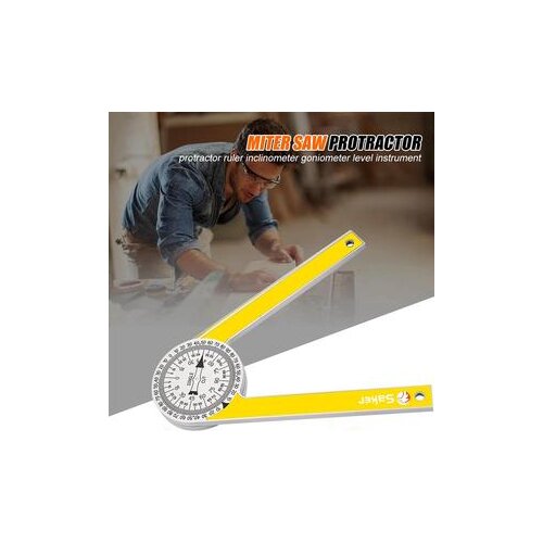 Saker Miter Saw Protractor Aluminum Miter Saw Protractor Angle Finder for Woodworking Angle Measuring Tool for Trim Angle