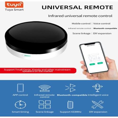 Tuya Smart Switch TV IR RF433 Universal Remote Control Bluetooth-compatible Gateway Hub With Alexa Google Home Assistant Control