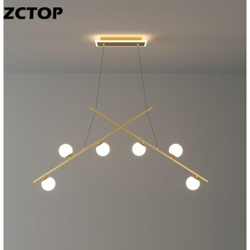 Modern LED Pendant Lights Living Dining Study Room Bar Kitchen Lighting Decoration Ceiling Fixture Pendant Lamps Gold L120cm