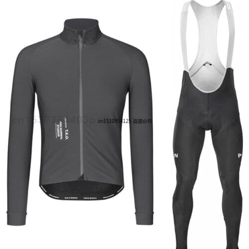 PNS Pro Team Spring /Autumn Long Sleeve Cycling Jersey Set Men Bicycle Clothes MTB Bike Jersey Bib Pants Kit Ropa Ciclismo Traje