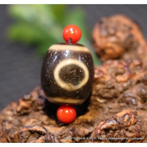Ultra Magic Energy Tibetan Old Agate 1 Eye Peak Daluo dZi Bead Totem Amulet T9x8 Timestown UPD210607A45