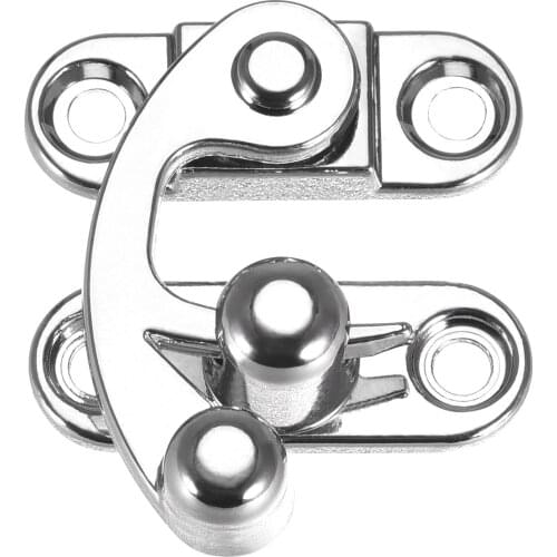 Uxcell Antique Left Latch Hook Hasp 33mmx28mm Swing Arm Latch Silver Tone 10 Pcs