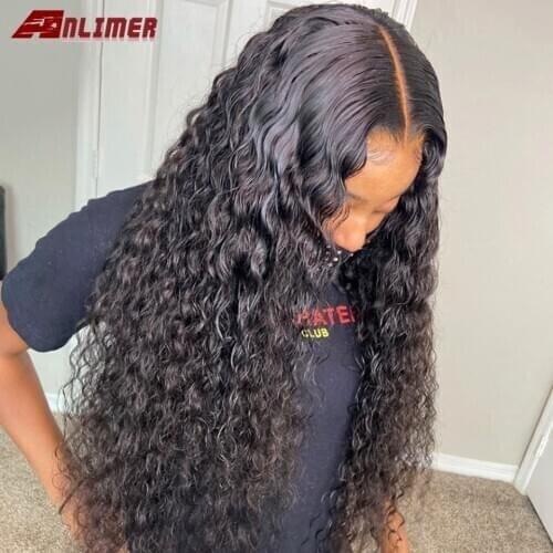 Water Wave Scalp Base Glueless Human Hair Lace Front Wigs 5x5'' PU Silk Top Wig Pre Plucked Remy Transparent Lace For Women