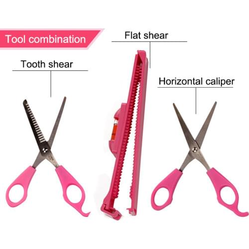 3 Pcs Hair Tools Bangs Hair Clip Trimmer Clipper Hand Cut Bangs Cutter Tool EF