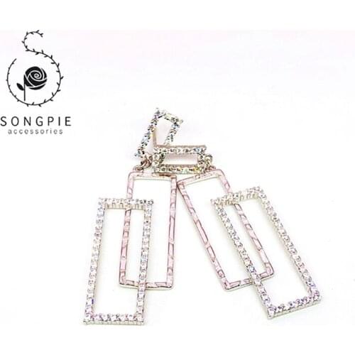 925 Sterling Silver Earrings Fashionable Female Earrings Shining Earrings For Birthday Parties