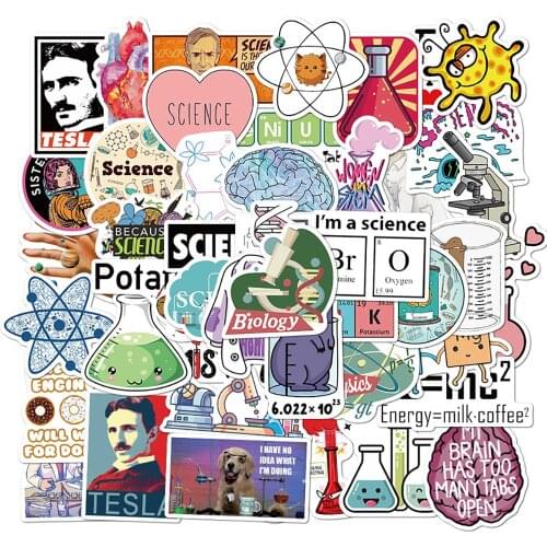 10/30/50PCS Mixed Science Chemistry Mathematics Stickers Suitcase Freezer Laptop Motorcycle Graffiti DIY Joke Toy Sticker Decals