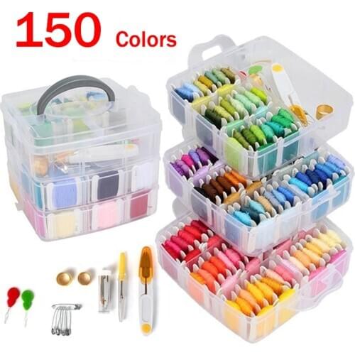 150Color Cross-Stitch Thread Board Embroidery Floss Tool Kits DIY Hand-Woven Embroidery Material DIY Sewing Embroidery Supplies