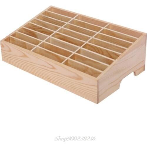 24 Cells Multifunctional Wooden Storage Box Mobile Phone Repair Tool Organizer Jy25 20 Drophip