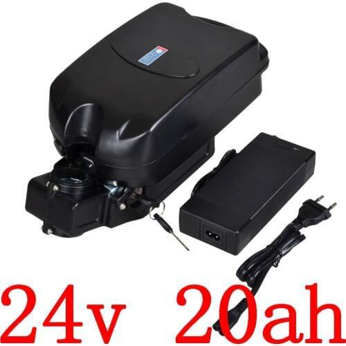 24V 15AH 18AH 20AH Lithium Battery 24V 20AH Electric Bicycle Battery 24V 350W 500W 750W Ebike Battery with 29.4V 3A charger