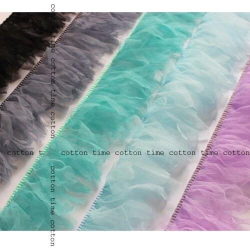 5yards Ruffle Lace Pleated Lace Tassel 5 colors 8cm drop tassel wedding deco trim Sewing materials,childrens clothing accesory