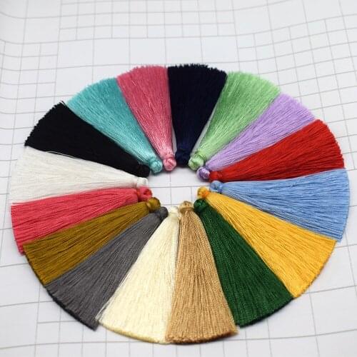 Free Shipping 10pcs Cotton Silk Tassels 6.5CM Charm Earrings Satin Tassels For Jewelry DIY Hand Made Findings