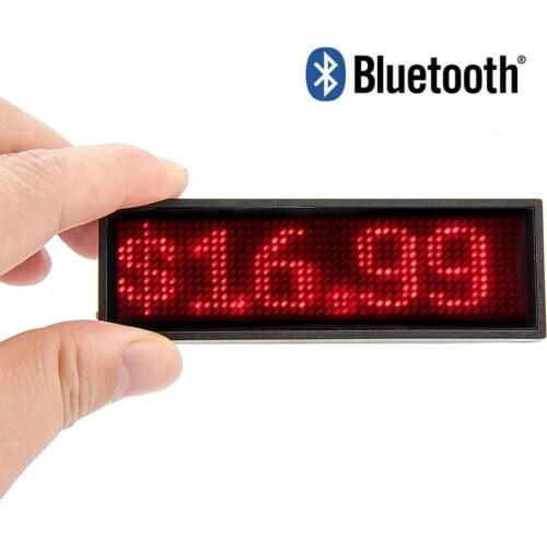 Bluetooth LED Name Badges Wireless Name Tag Cellphone Programmable Rechargeable Business Badges with Magnet/Pin Mount