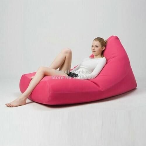 Cover only No Filler - Pink outdoor sofa bean bag chair - good for your neck support external and living room furniture seat