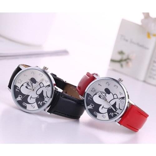 Disney Kids Children Watch Cute Girl Boy Cartoon Student Belt Quartz Watch Doll accessories Mickey mouse toys