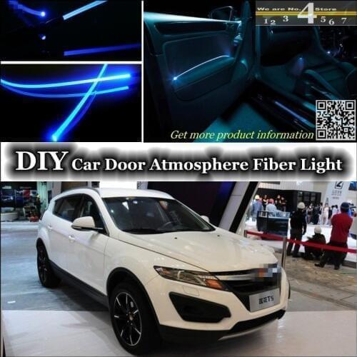 For Lotus T5 interior Ambient Light Tuning Atmosphere Fiber Optic Band Lights Inside Door Panel illumination Not EL light Refit