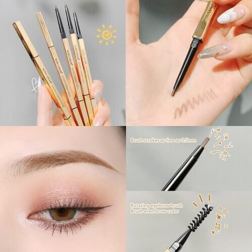 5 Colors Double Head Extremely Fine Eyebrow Pencil Eyebrow Brush Long Lasting Natural Painted Eyebrow Pencil Eyes Makeup TSLM1