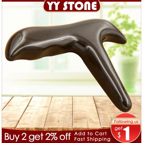 5A grade brown color Si Bin Bian stone massage guasha kit point massage cone tupe 1 100% original foot massage backpain backache
