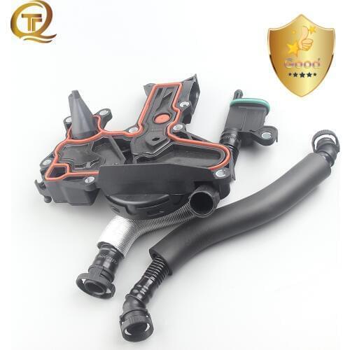 06H103226A 06H103495 PCV Valve Crankcase Vent Cover Oil Separator with 2 Hose 06H 103 495 AH 06H 103 495 AB for Audi A3 A4 VW