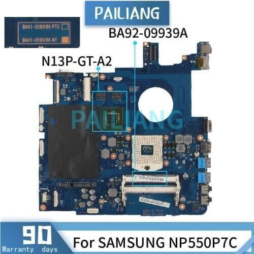 Mainboard For SAMSUNG NP550P7C Laptop motherboard BA92-09939A BA41-01898A N13P-GT-A2 SLJ8E DDR3 tested OK