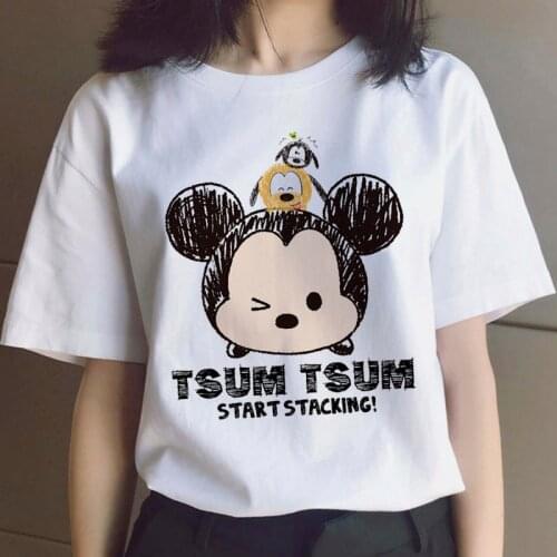 Kawaii Mickey Mouse Couple Funny Cartoon T Shirt Unisex Cute Minnie Mouse T-shirt Disney Vintage Tshirt Fashion Graphic Top Tees