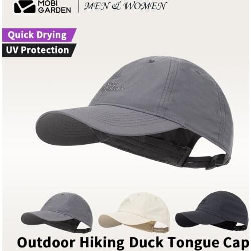 MOBI GARDEN Fashion Sports Cap Breathable Quick Dry Sunscreen Men Women Outdoor Hiking Travel Adjustable Portable Baseball Cap