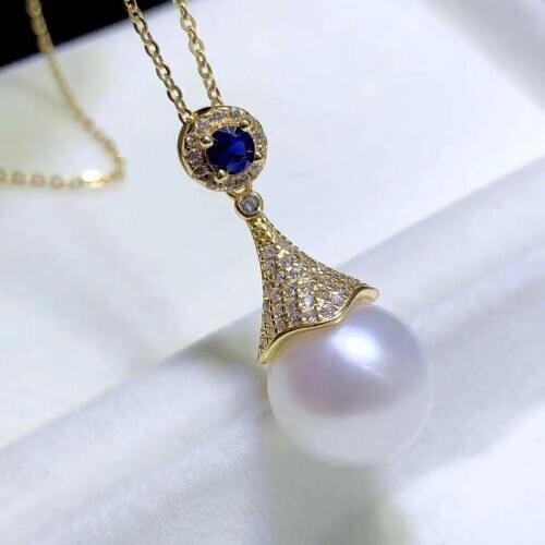 Classical 925 Sterling Silver Pendant Base Settings Mountings Findings Parts for Pearl Coral Jade Beads Stones Crystal