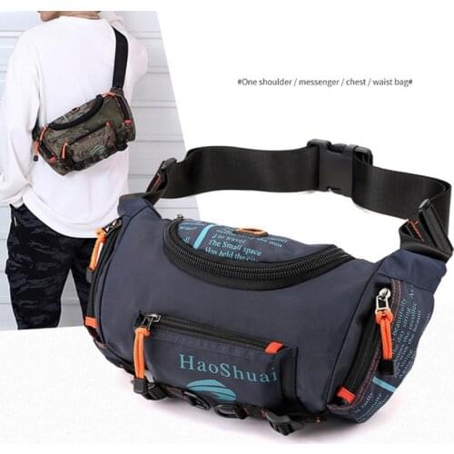 Many Departments Waist Bag For Men High Quality Big Capacity Travel Outdoor Sport Bags Fanny Pack Nylon Crossbody Shoulder Pack