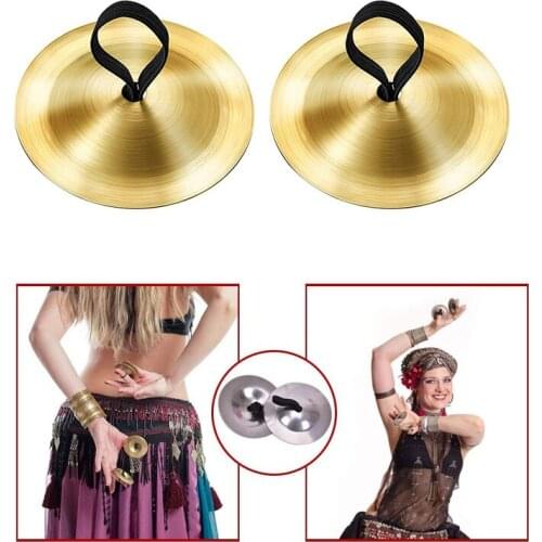 2Pcs Finger Cymbals Musical Instrument Belly Dancing Finger Cymbals Dance Costume Finger Zills Practical Props