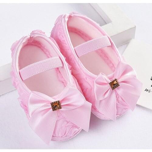 TELOTUNY baby shoes Toddler Kid Baby Girls Rose Bowknot Elastic Band Newborn Walking Shoes Soft Sole Anti-slip Princess Shoes