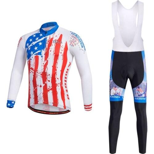 USA Pro Team Long Sleeve Cycling Jerseys Ropa Ciclismo Maillot Bicycle Clothing Breathable Mtb Bike Cycling Clothes