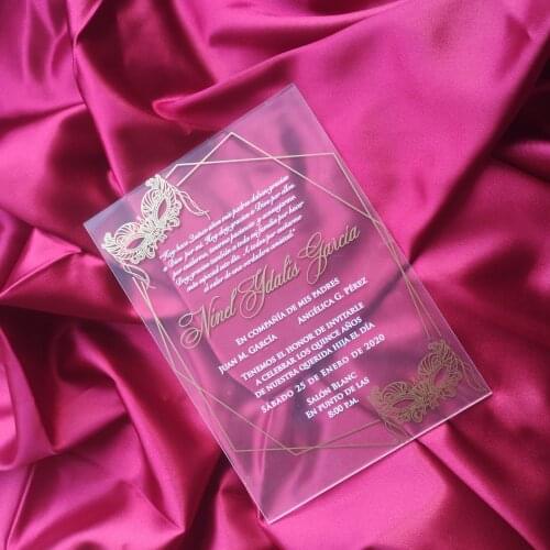 Hot colorful printable Free customize Plexiglass acrylic card transparent with mask