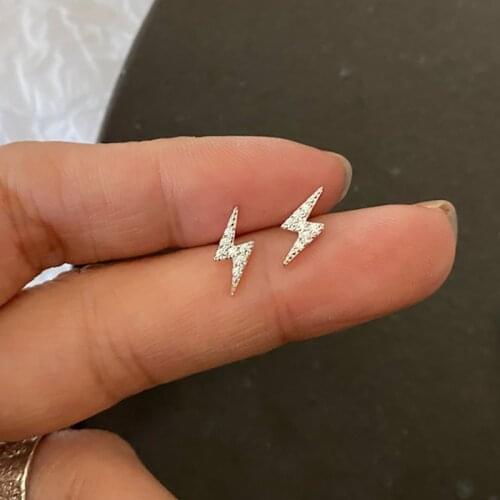 Crystal Lightning Stud Earrings Elegant Temperament Exquisite Zircons Korean Earrings For Women Girls Earring Jewelry Gifts