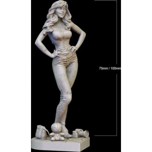 1/24 75mm 1/18 100mm Resin Model Kits Beauty Girl Unpainted No Color RW-109