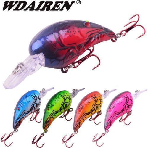 1Pcs 45mm 3.5g Crankbait Fishing Lure Artificial Hard Crank Bait Bass Fishing Wobblers Japan Topwater Minnow Fish Lures PR-551