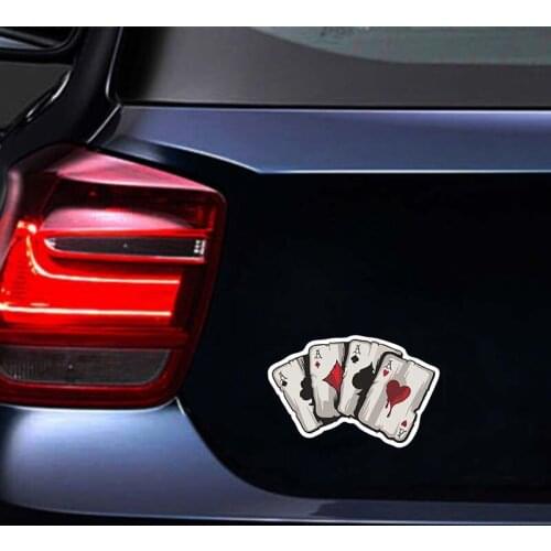 1Pc Color Poker A Graphics Car Reflective Car Body Racing Side Door Long Stripe Stickers Car Stickers Auto Vinyl Decal