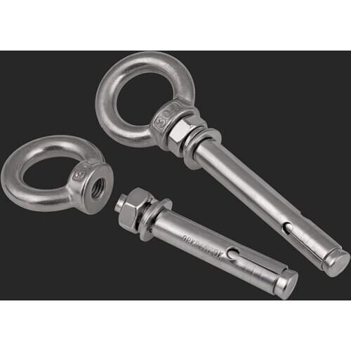 304 stainless steel expansion screw hook eyebolt expansion bolt loop swing hook M6 M8 M10-M20 1pcs